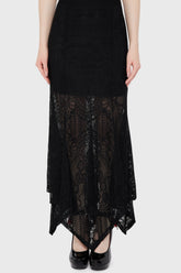 Belladonna Lace Maxi Skirt Black