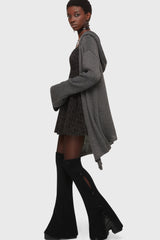 Forget Wishing Knit Cardigan Grey