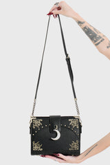Gold Moon Charm Crossbody Bag