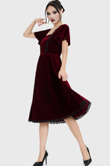 HEXINA'S CURSE VELVET MIDI DRESS