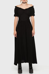 Jocasta Maxi Dress Short Sleeve BLACK