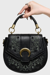 Lunar Fern Embroidered Handbag