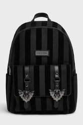 Striped Noir Bat Backpack
