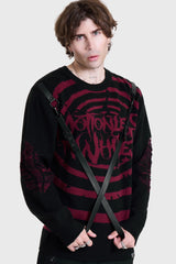VOICES SPIRAL BONDAGE KNIT SWEATER