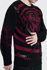 VOICES SPIRAL BONDAGE KNIT SWEATER