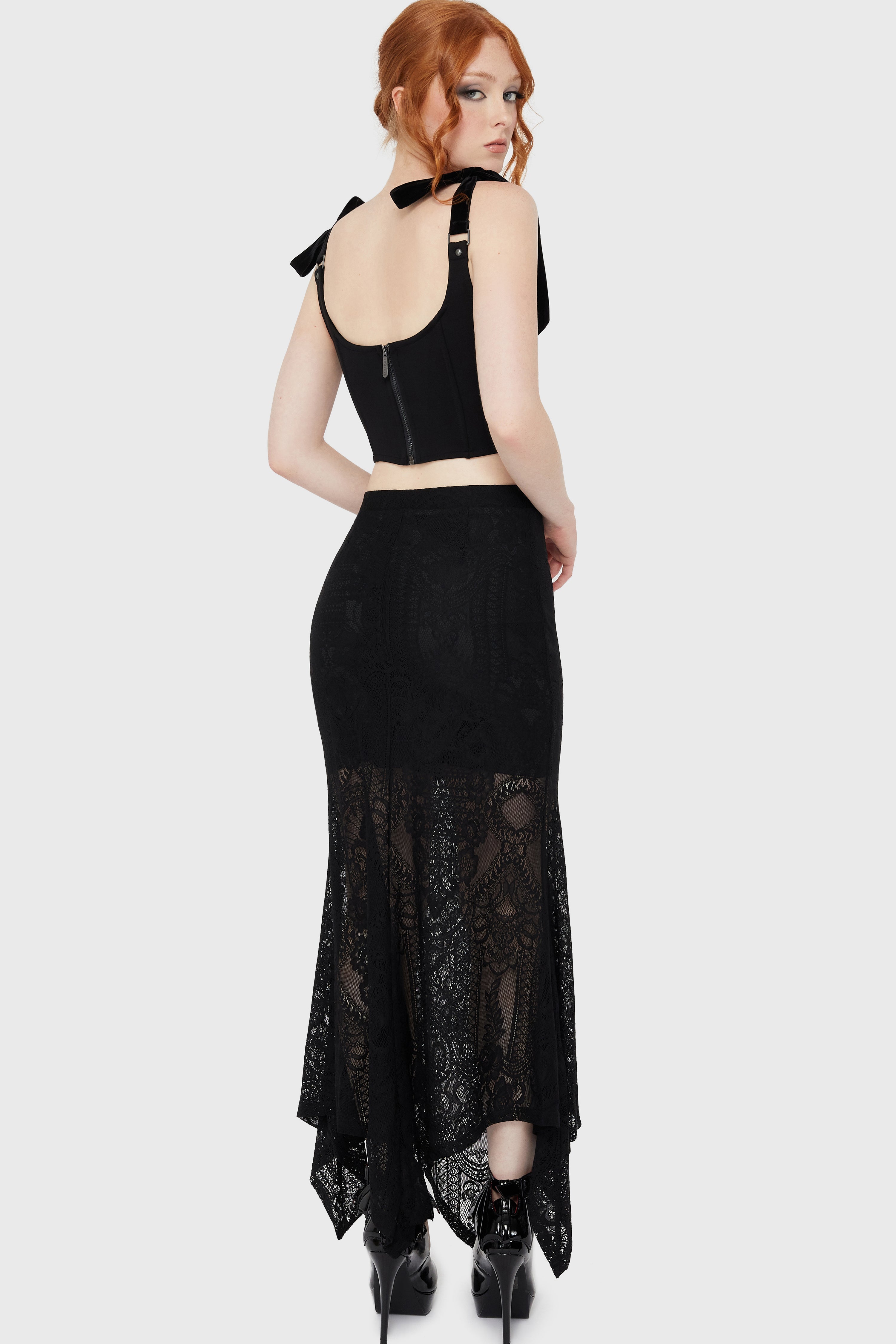 Belladonna Lace Maxi Skirt Black