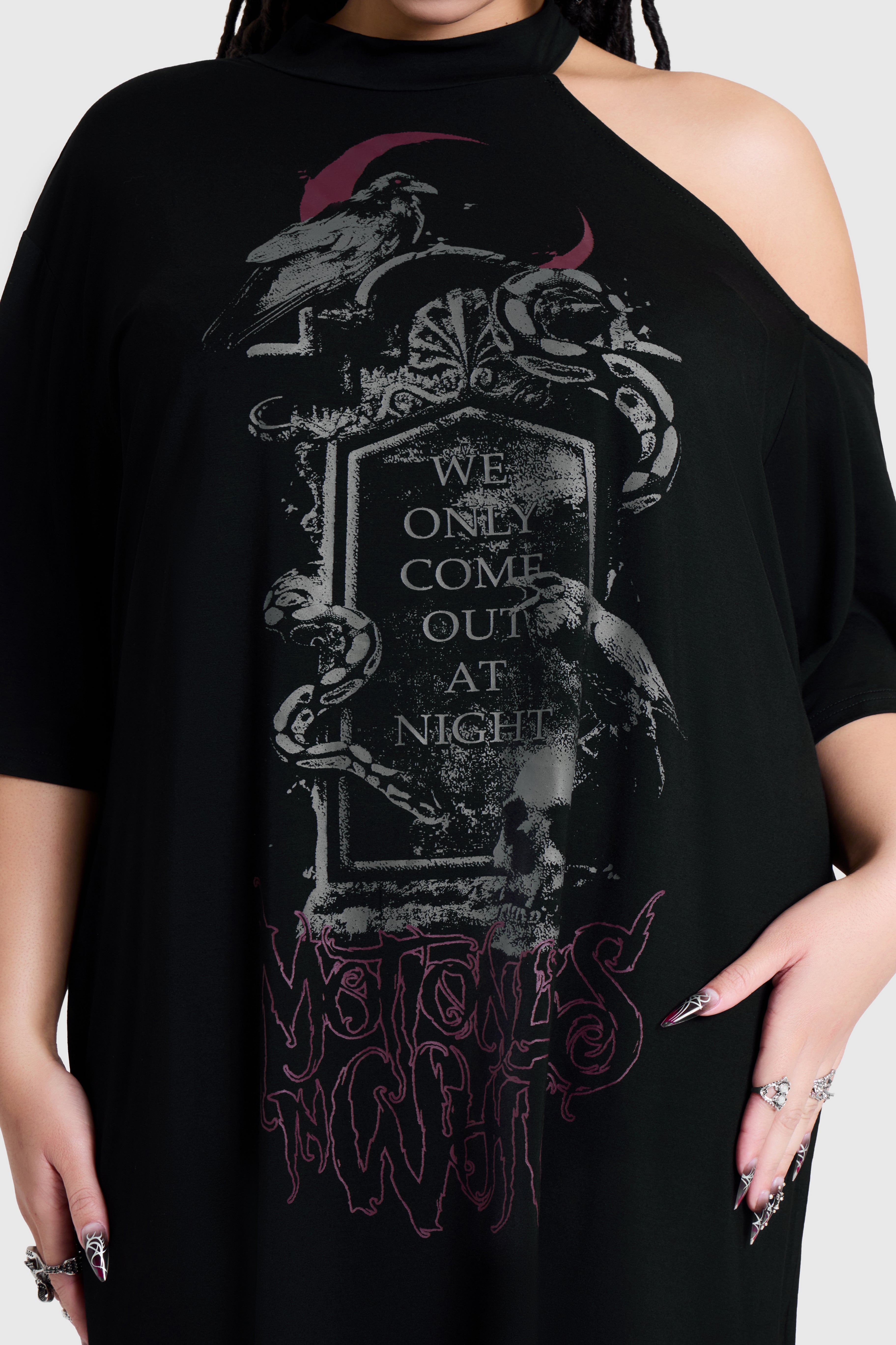 COME OUT AT NIGHT T-SHIRT DRESS