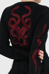 Crimson Viper Knitted Cardigan