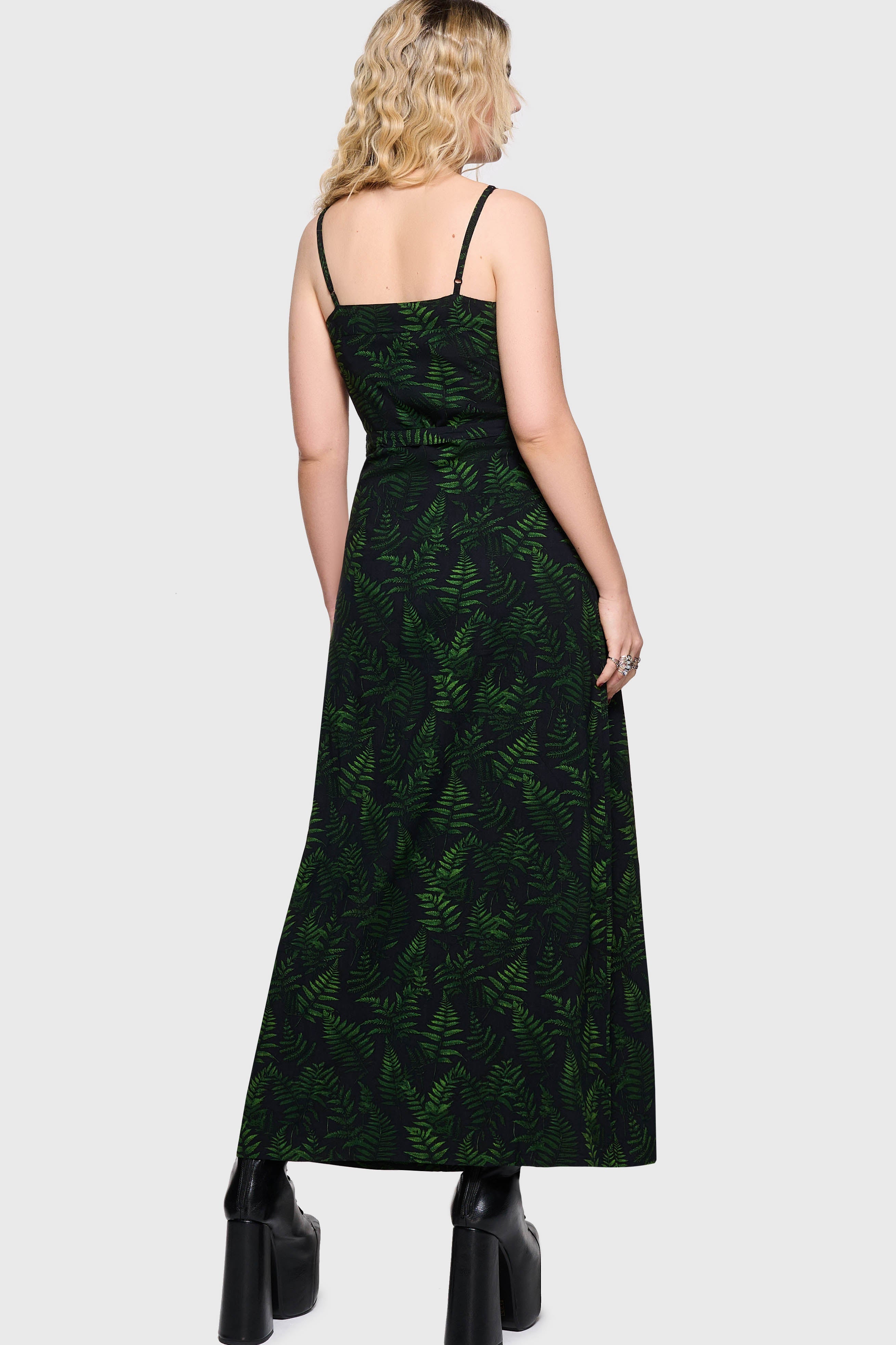 Cottage Chorus Maxi Dress BLACK/GREEN