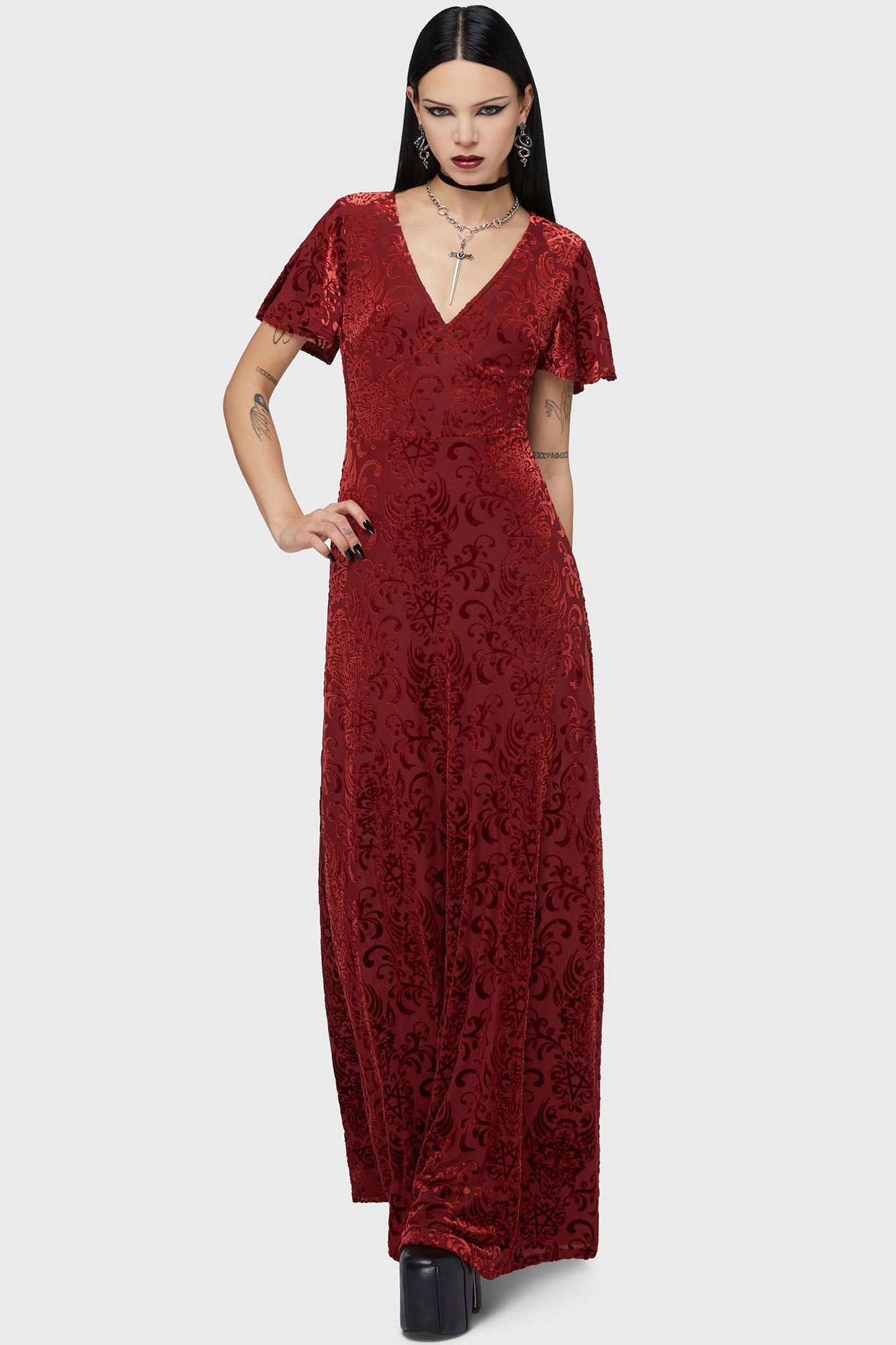 Crimson Bloodlust Maxi Dress