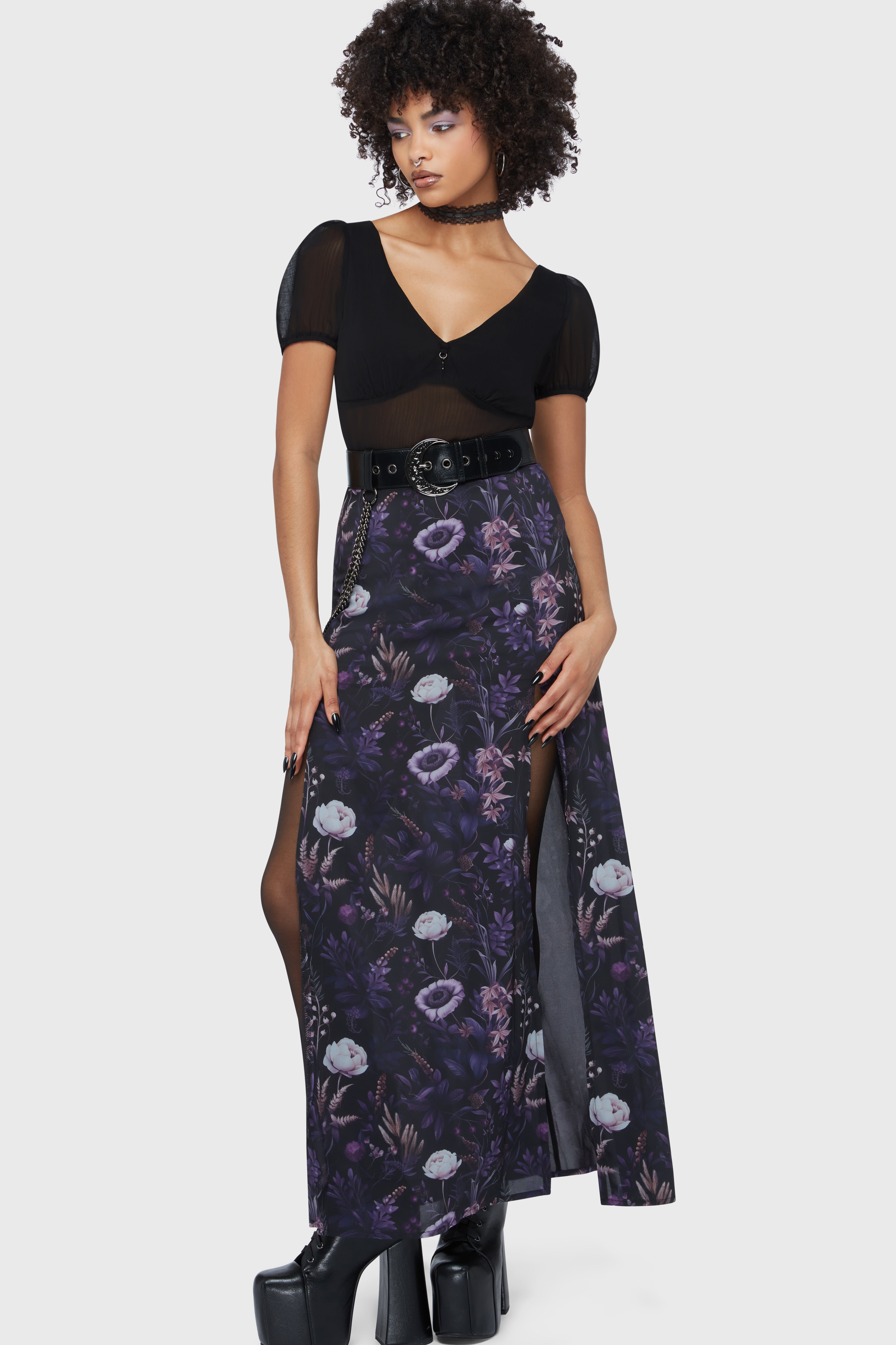 Dusk's Garden Maxi Skirt