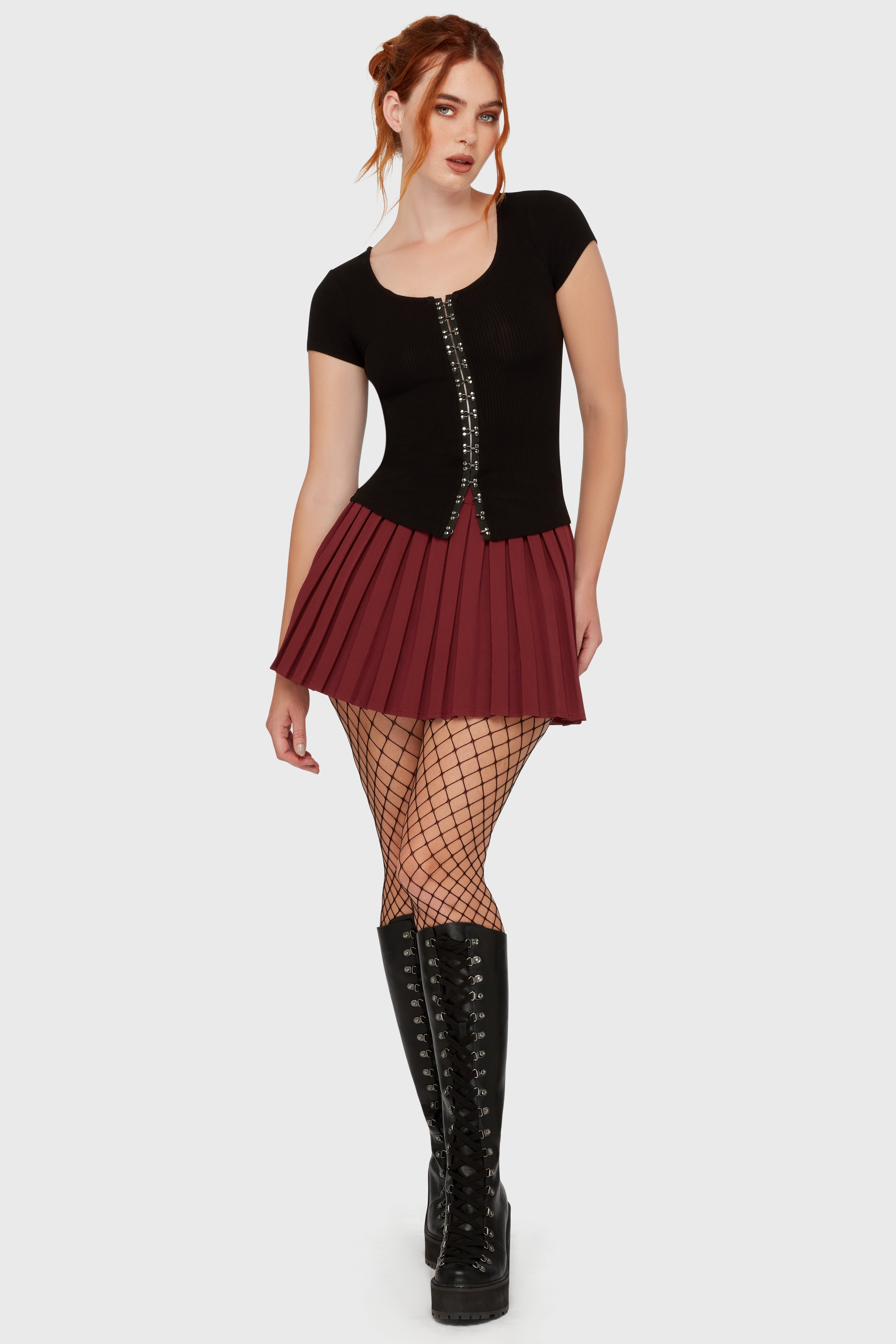 Eye C U Cap-Sleeve Top