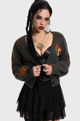 Faela Cropped Knitted Cardigan