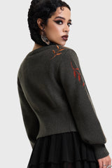 Faela Cropped Knitted Cardigan