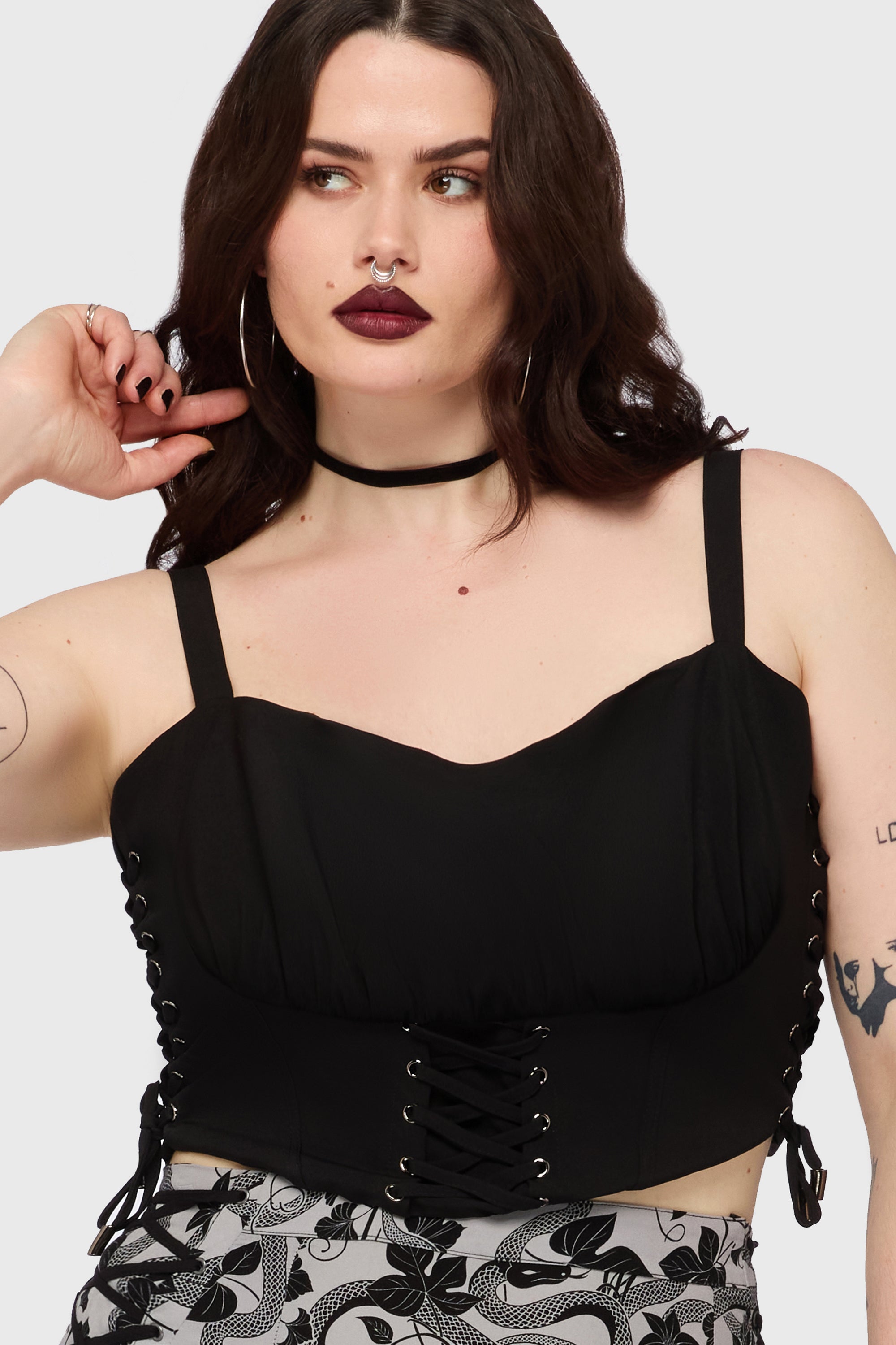 Fawnelle Lace Up Corset Top
