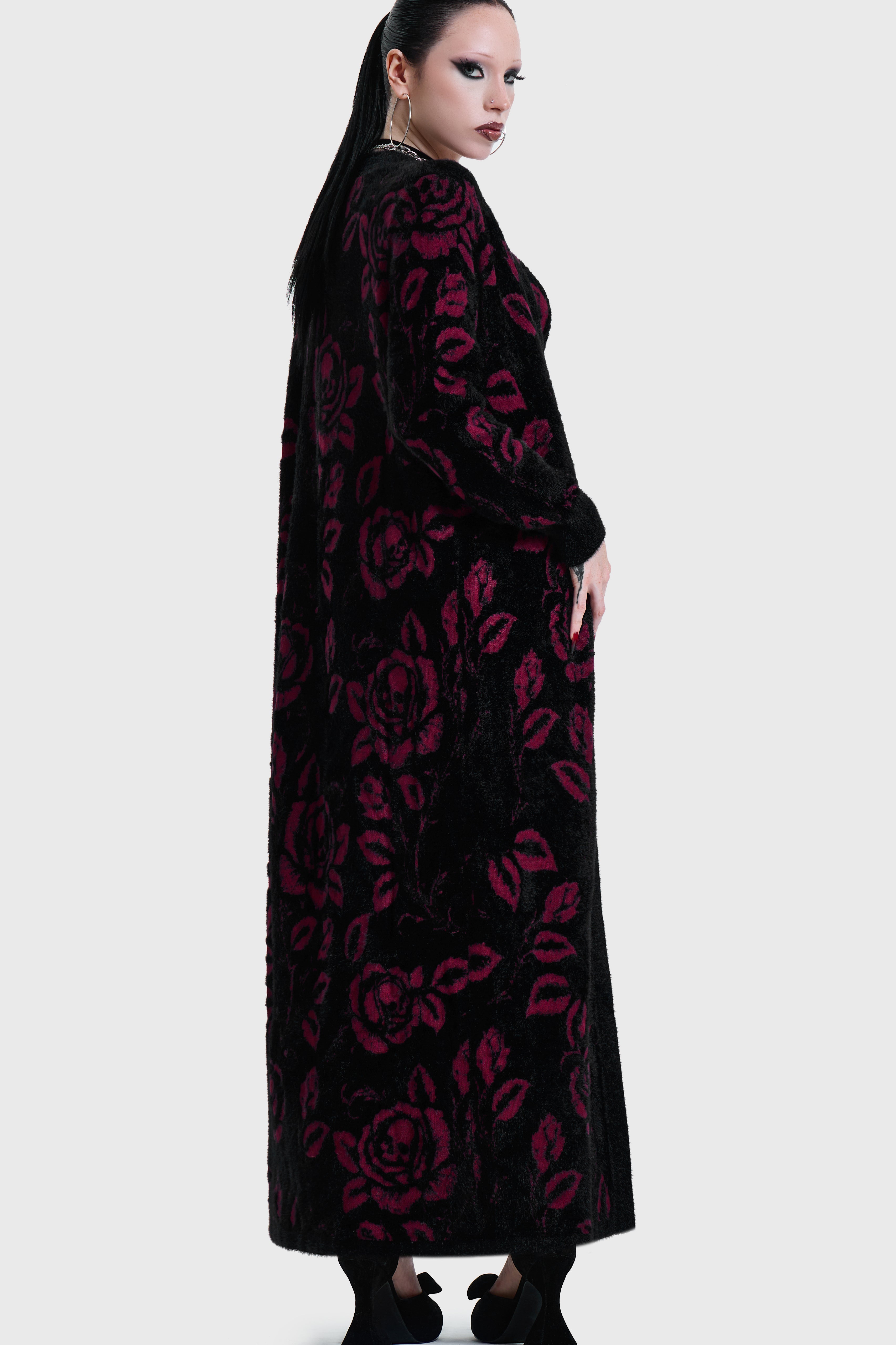 FUNERAL ROSE KNITTED CARDIGAN