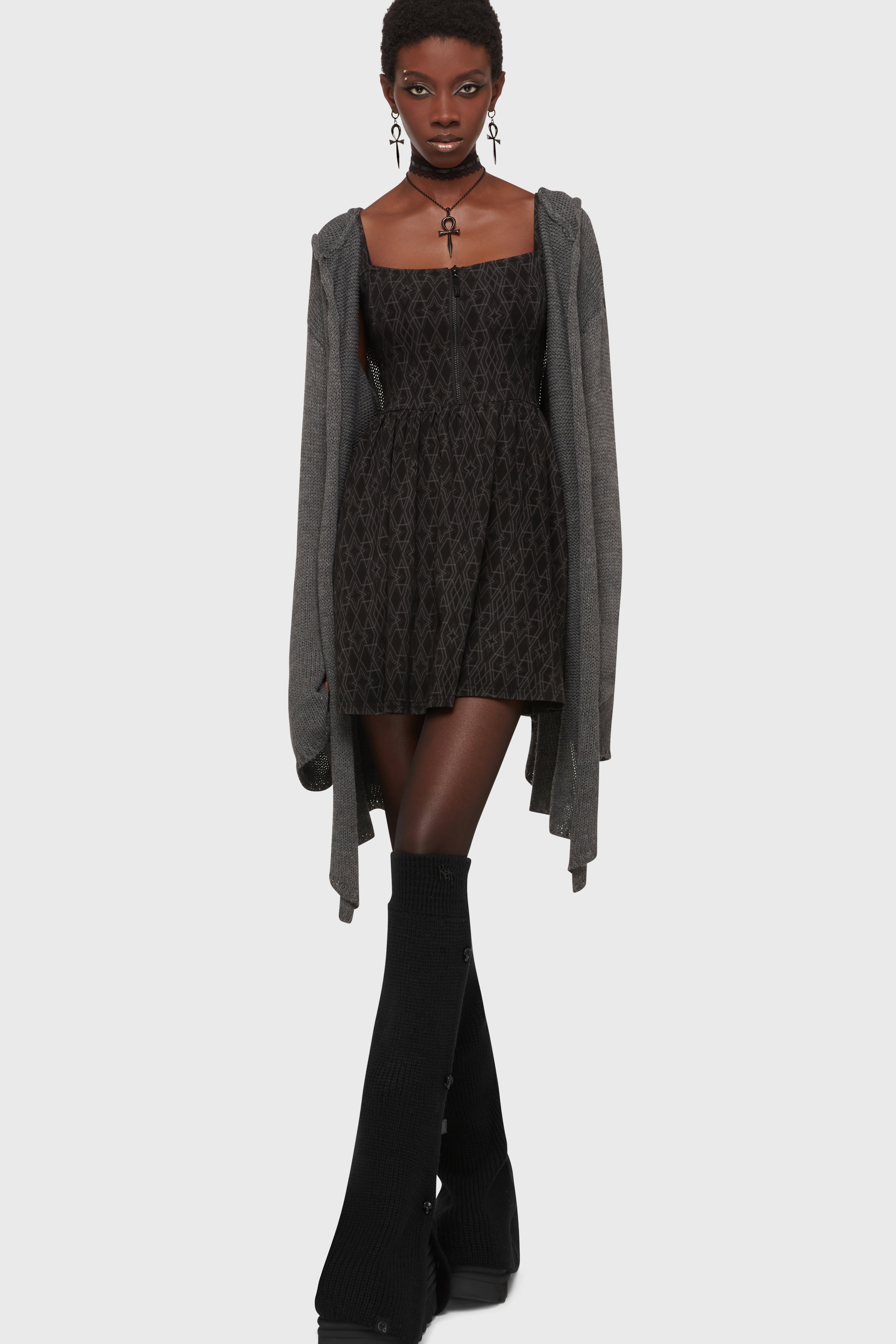 Forget Wishing Knit Cardigan Grey