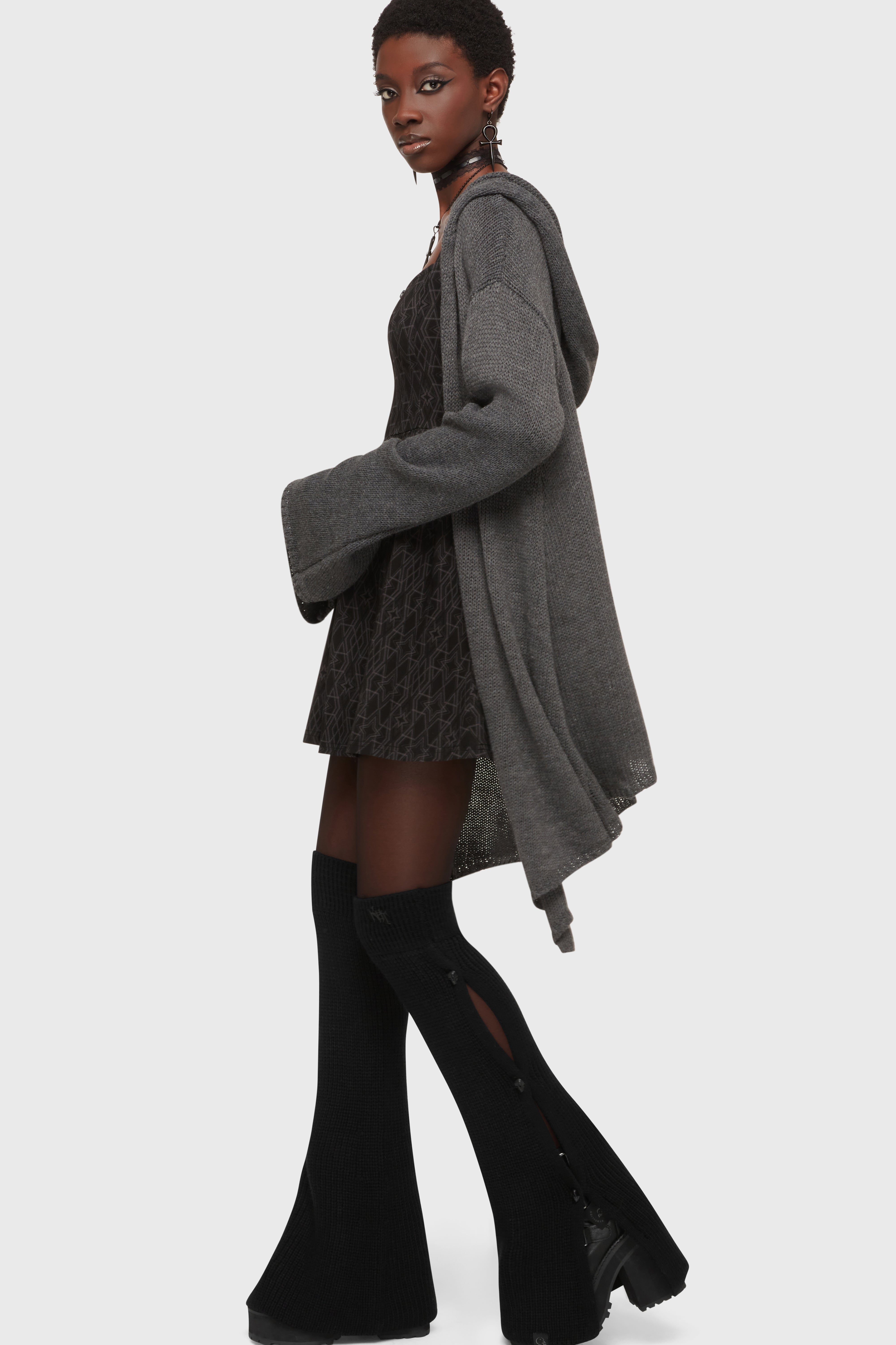 Forget Wishing Knit Cardigan Grey