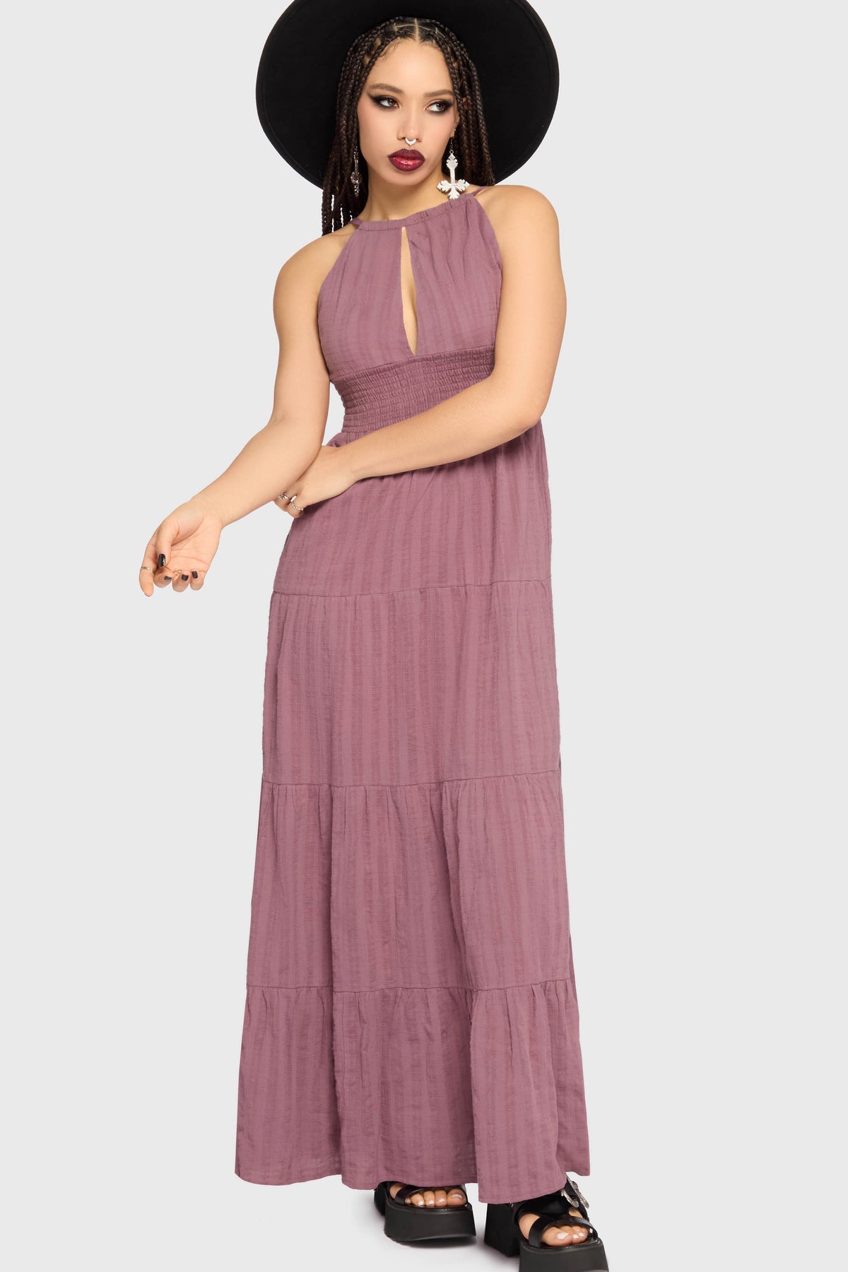 Gaia Adorned Textured Dress
