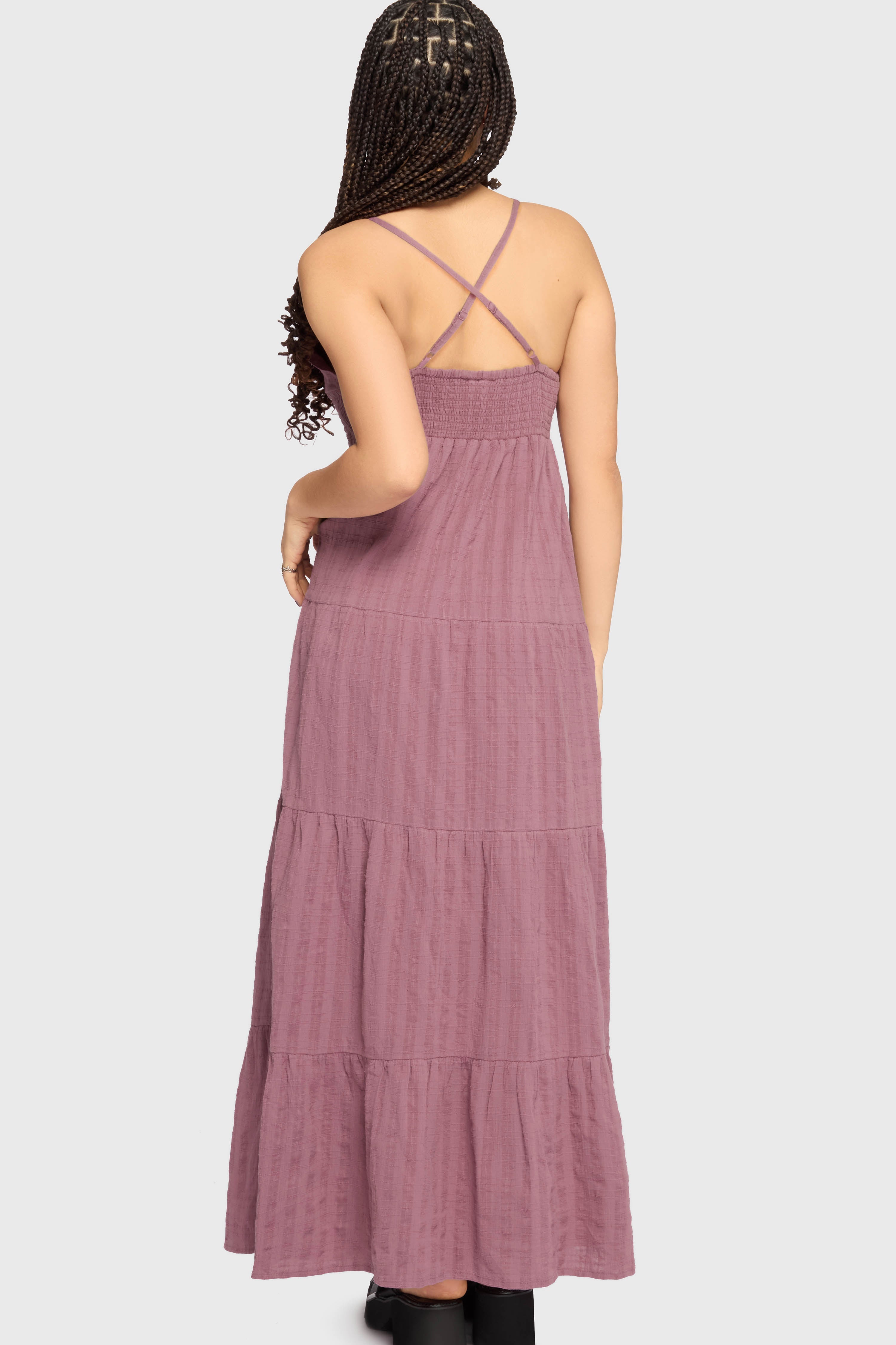 Gaia Adorned Textured Dress