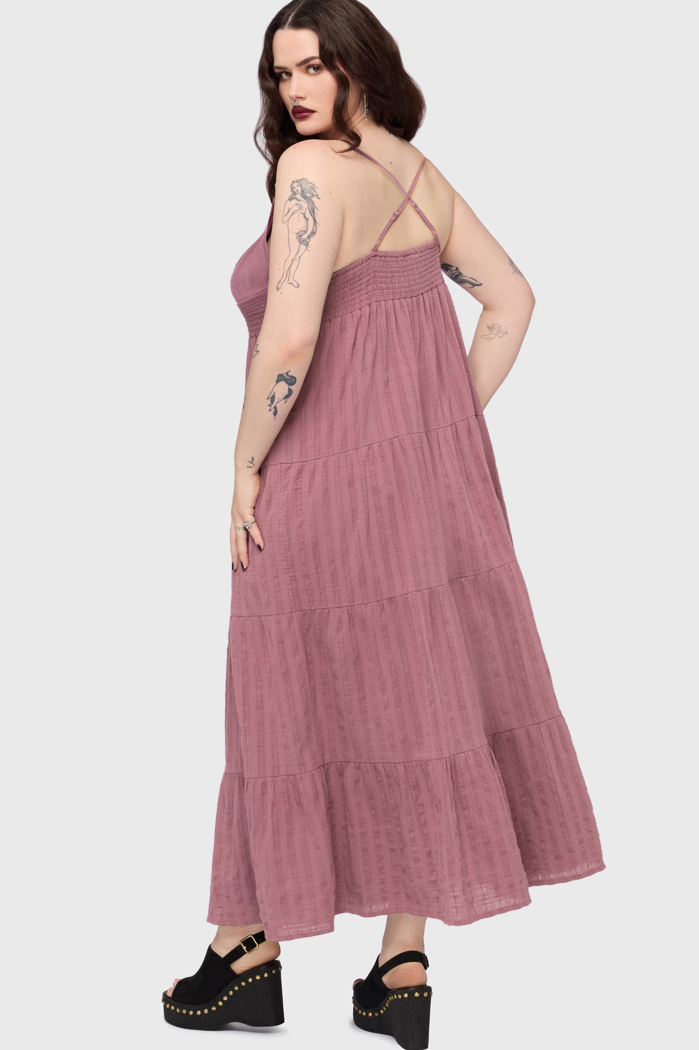 Gaia Adorned Textured Dress