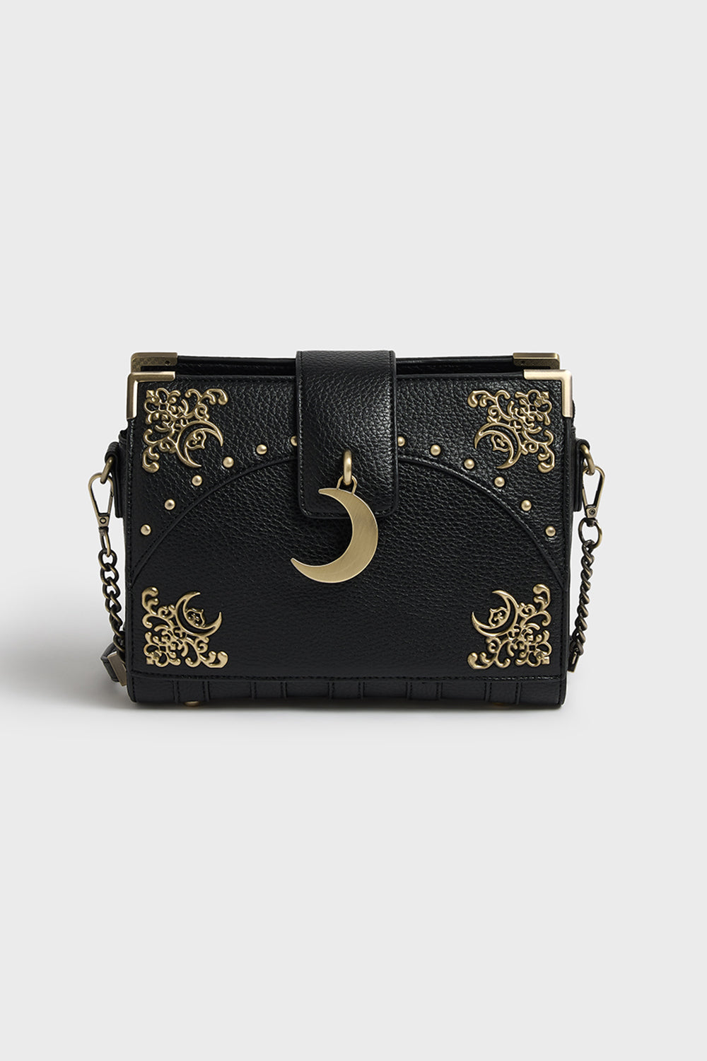 Gold Moon Charm Crossbody Bag