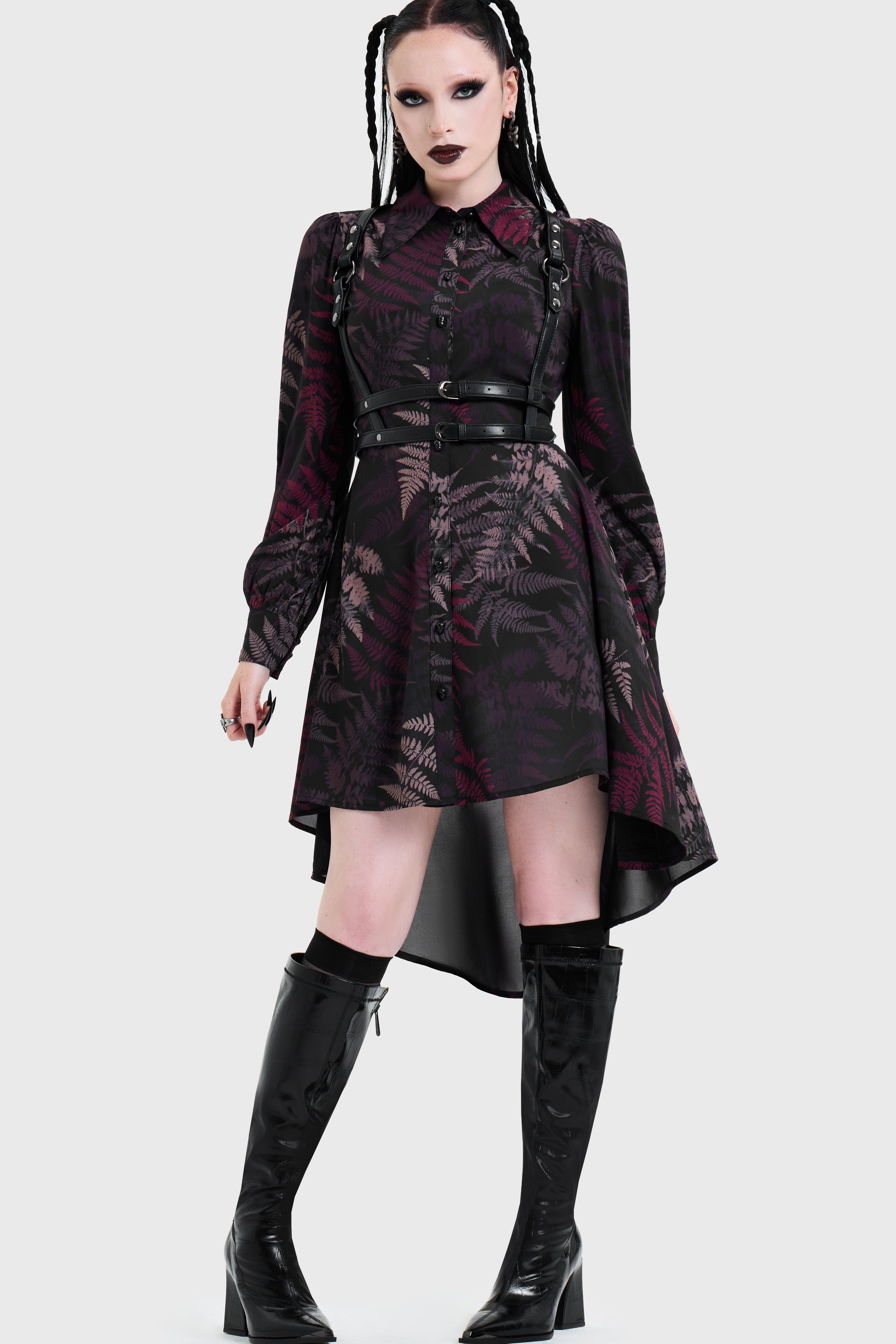 Night's Inferno Shirt Dress