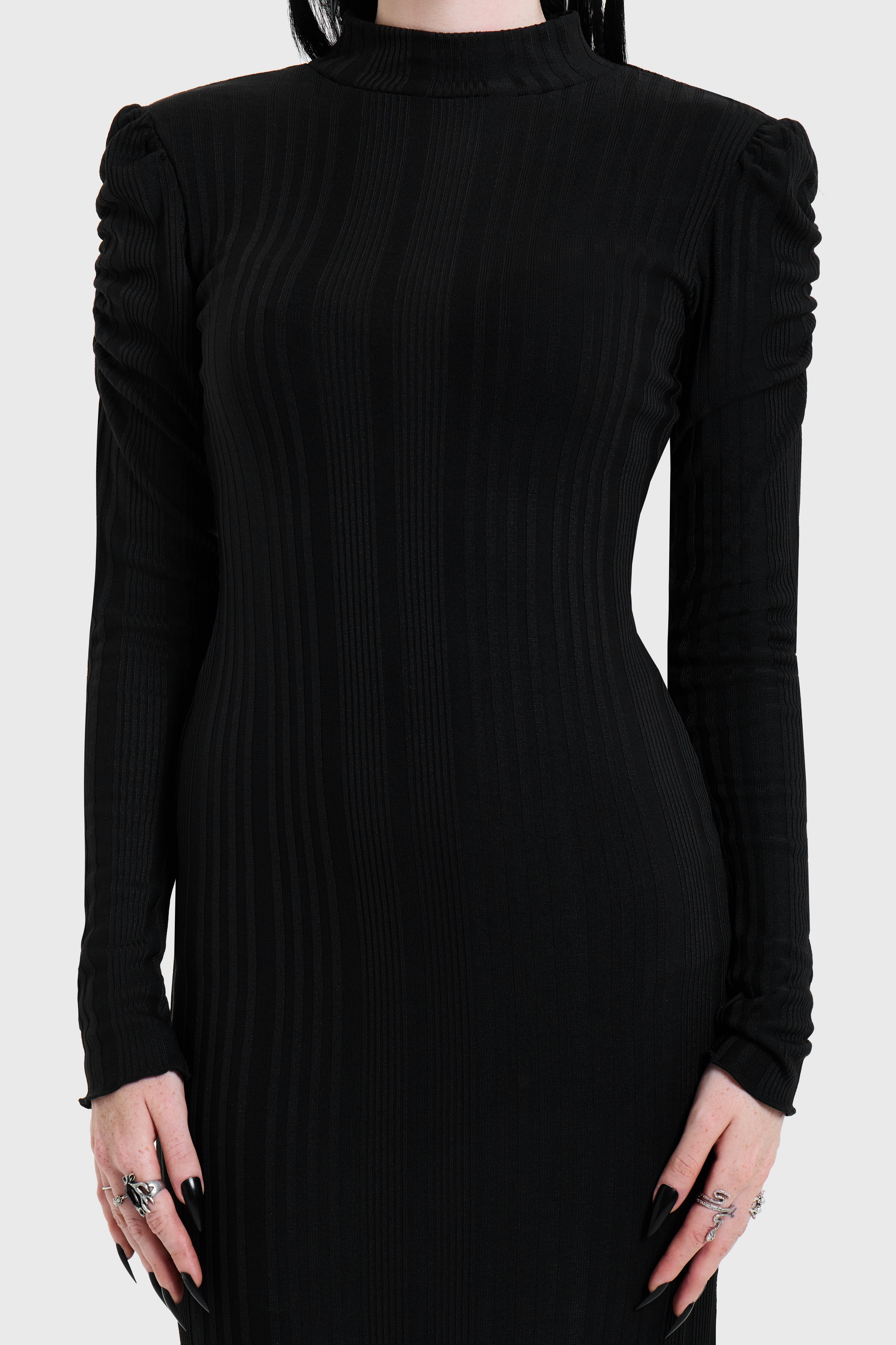 Noir Back Cut Out Maxi Dress