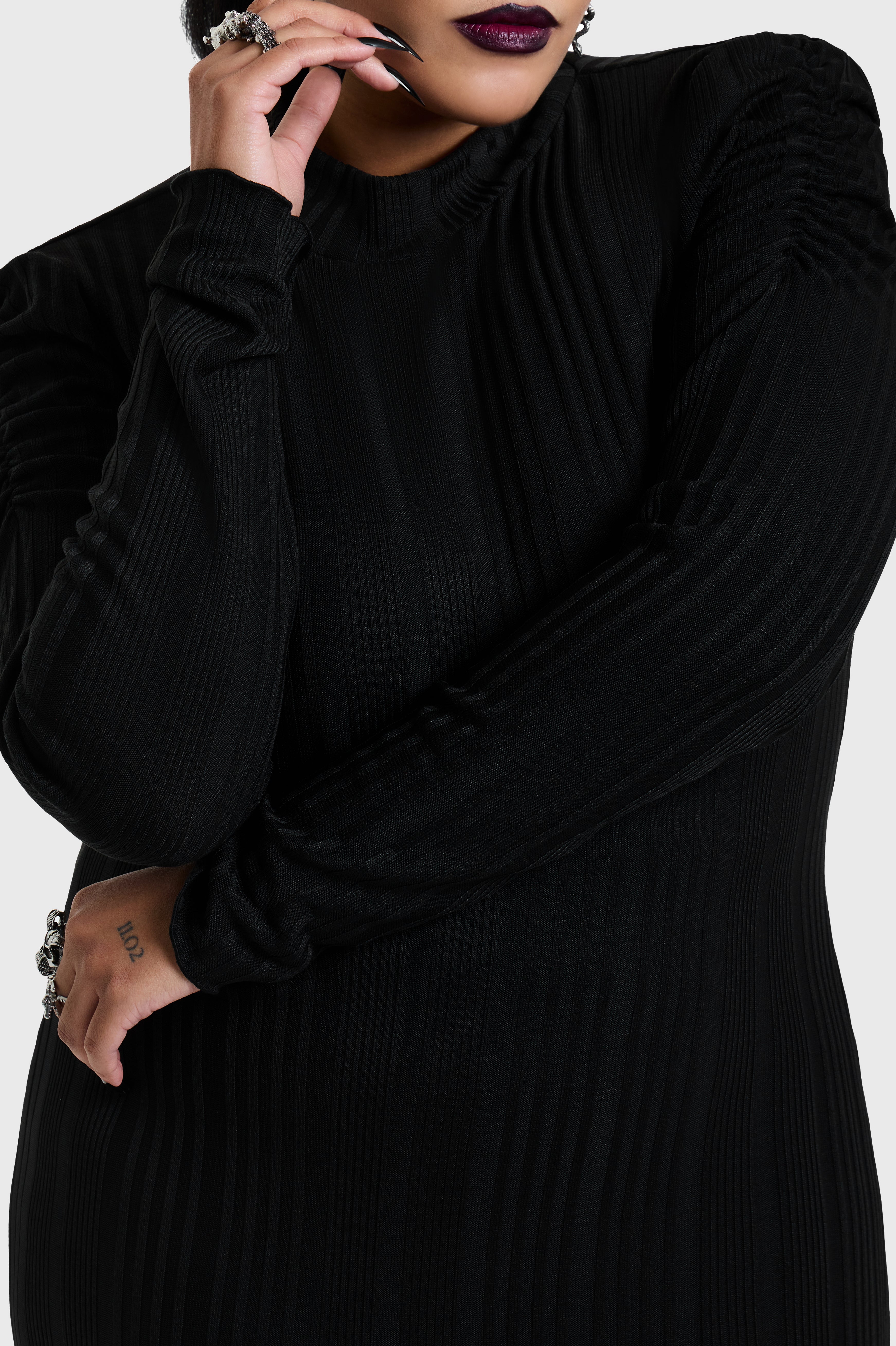 Noir Back Cut Out Maxi Dress