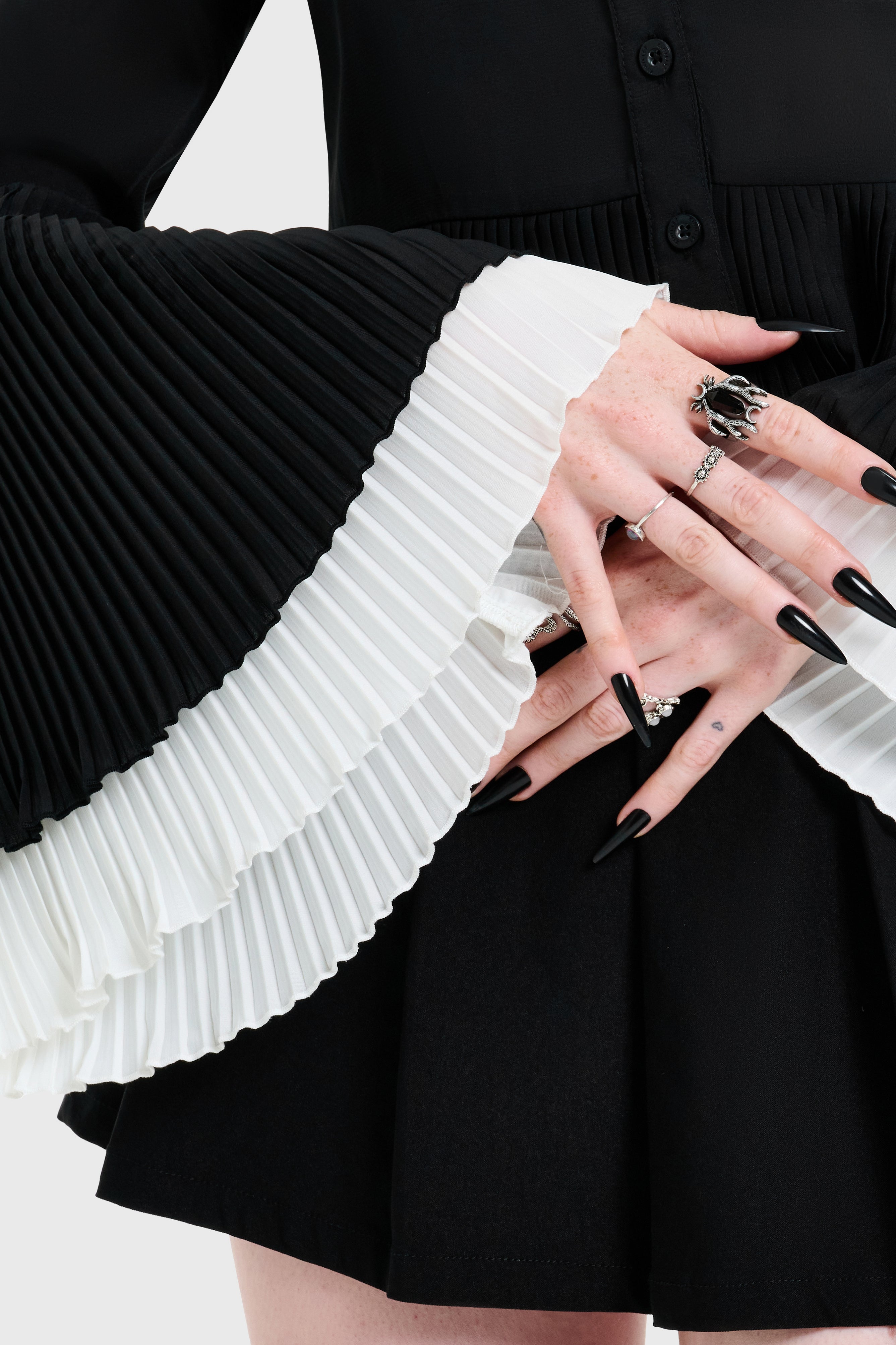 OBSIDIENNE PLEATED SHIRT