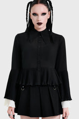 OBSIDIENNE PLEATED SHIRT