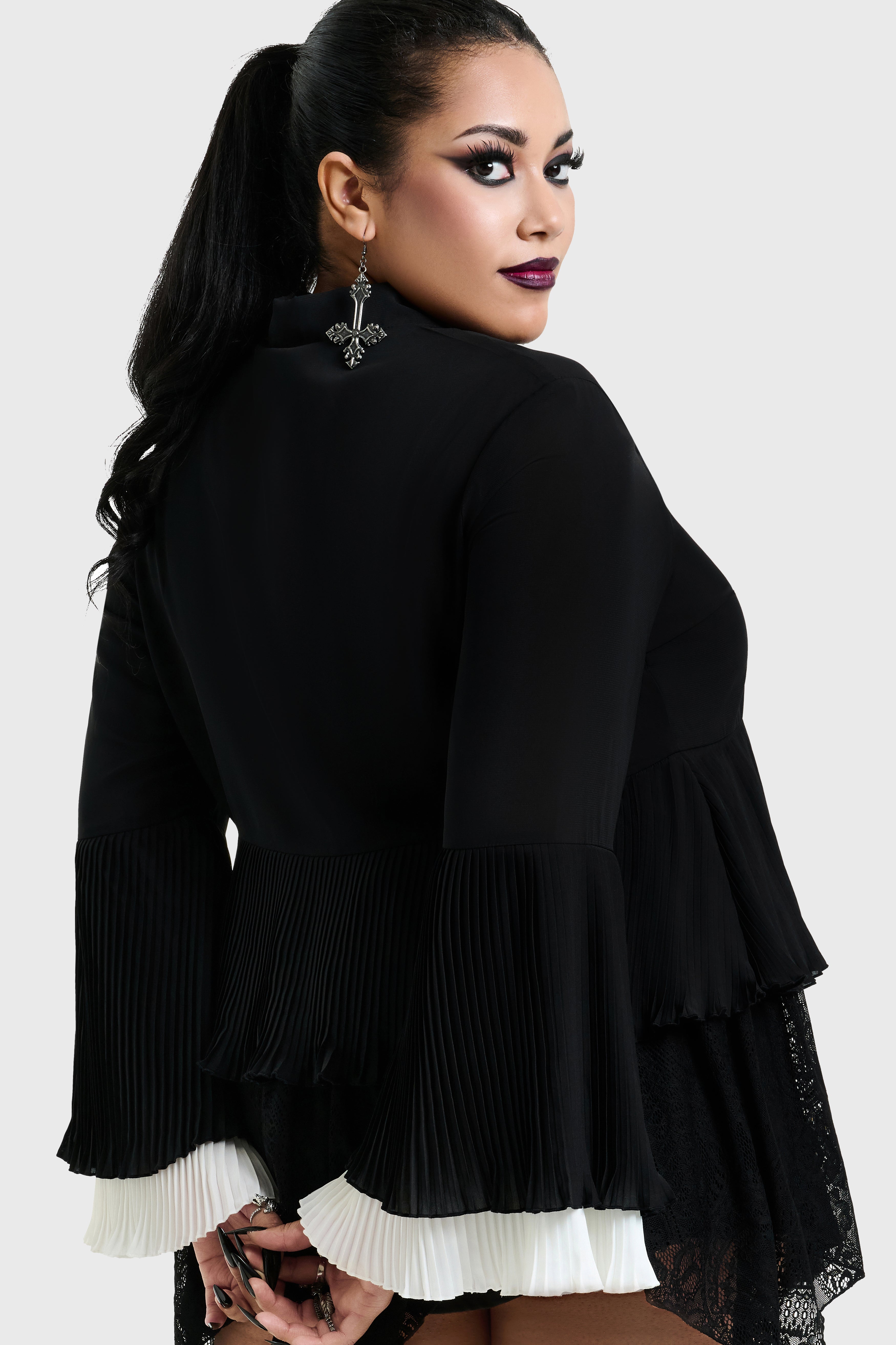 OBSIDIENNE PLEATED SHIRT
