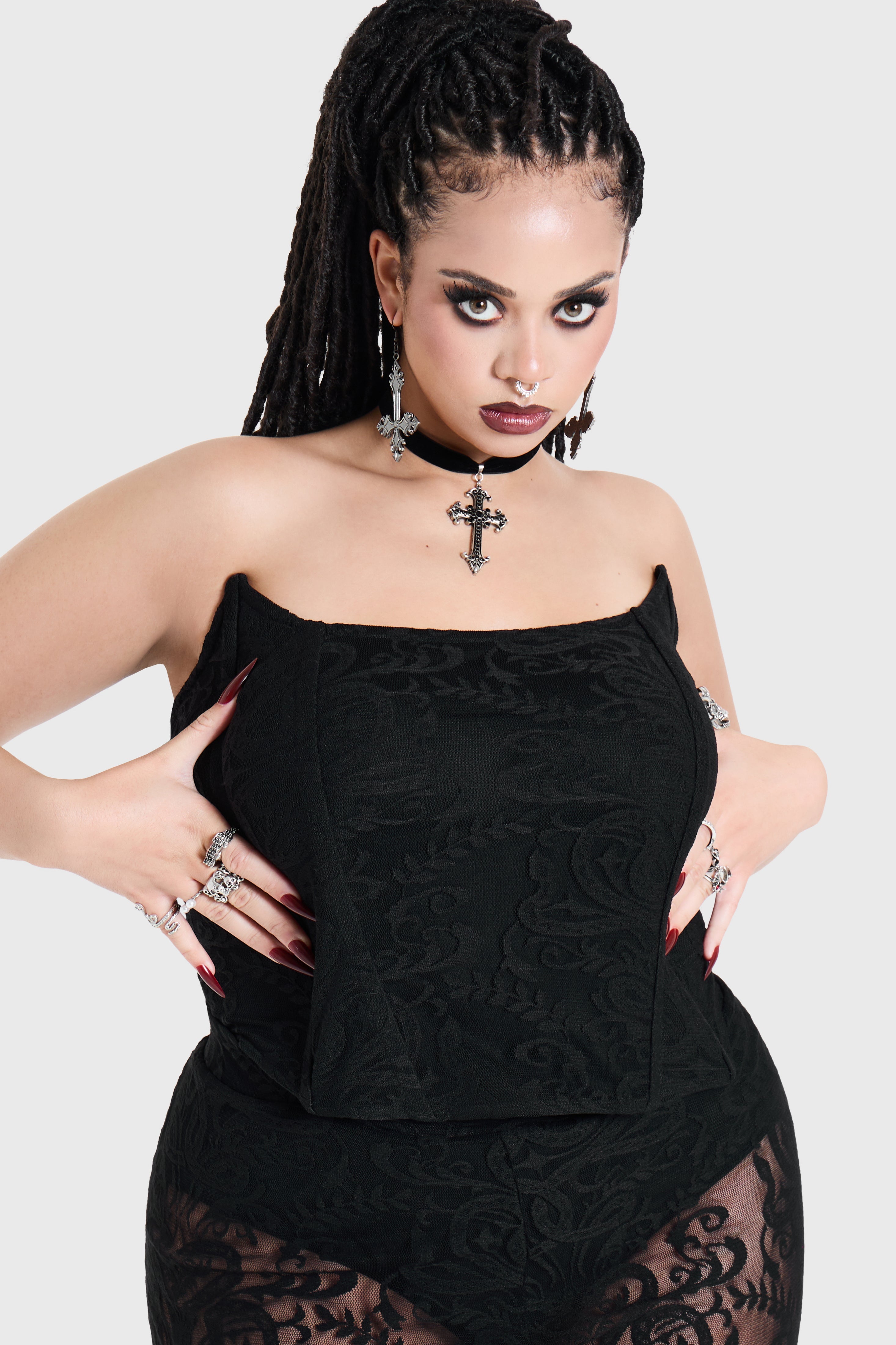 Ophidian Lace Corset Top