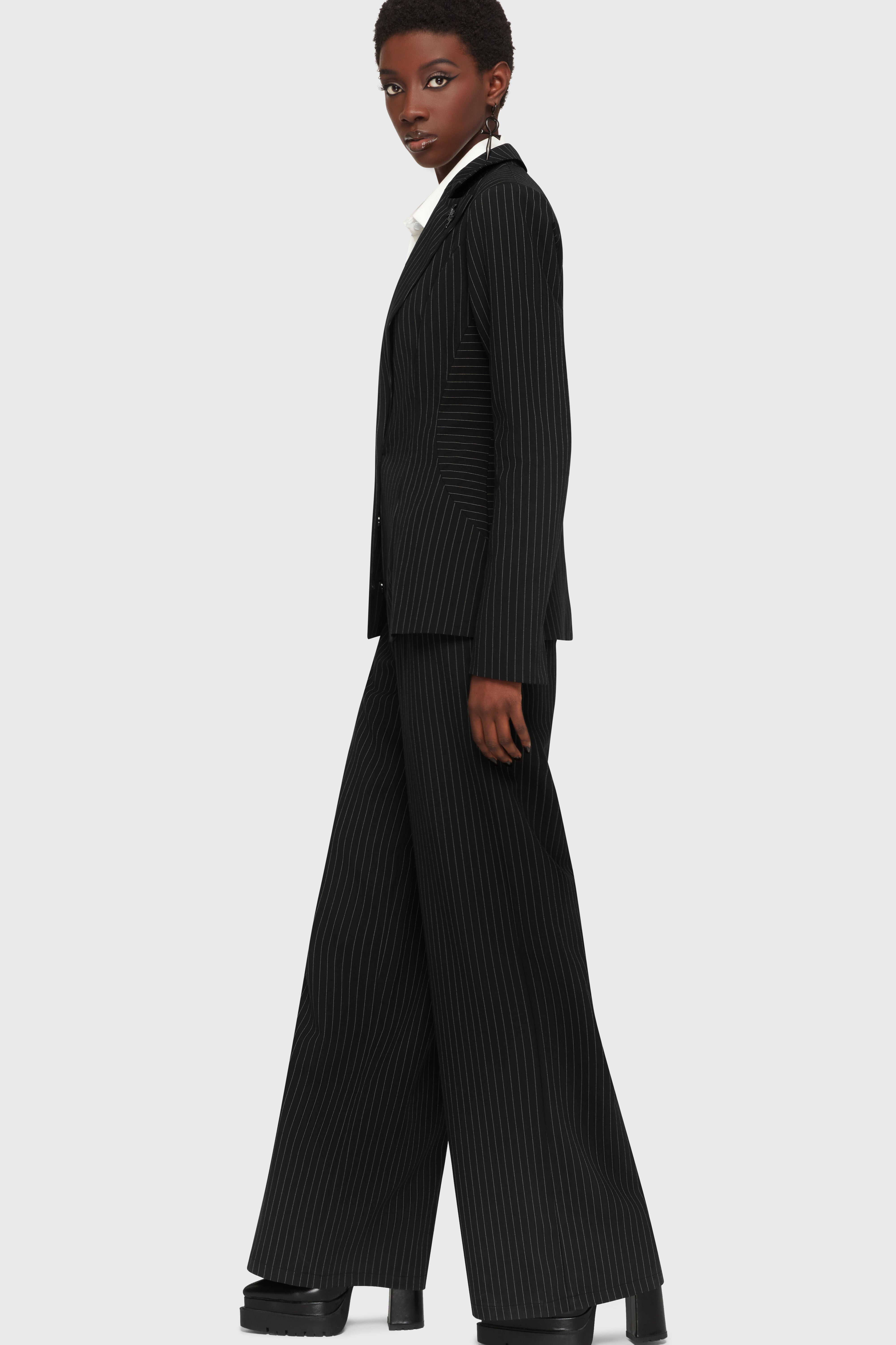 Oblivienne Jacket Black Pinstripe