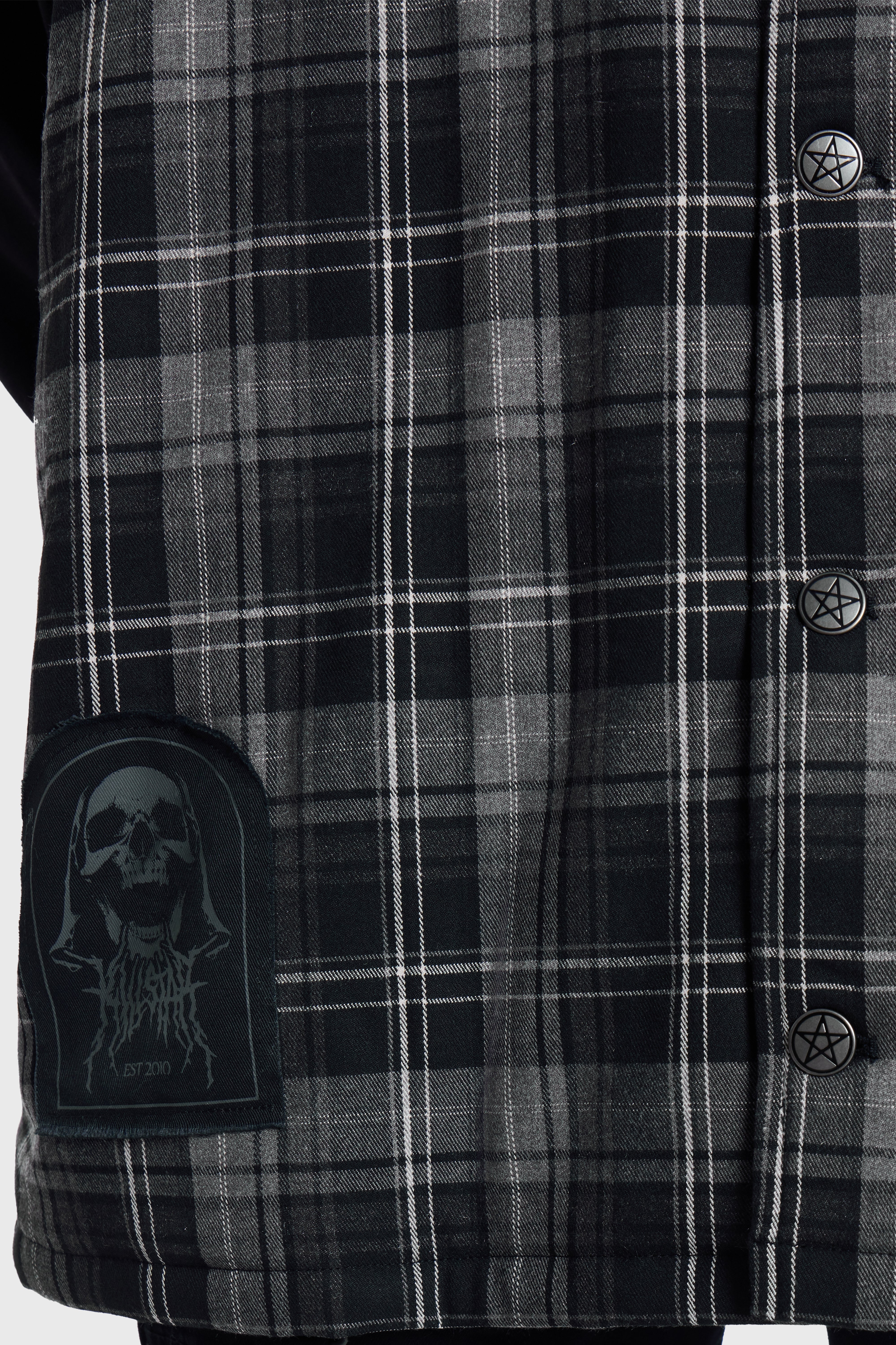 Spliced Not Nice Plaid Hoodie