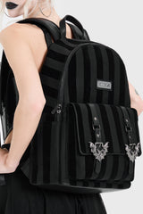 Striped Noir Bat Backpack